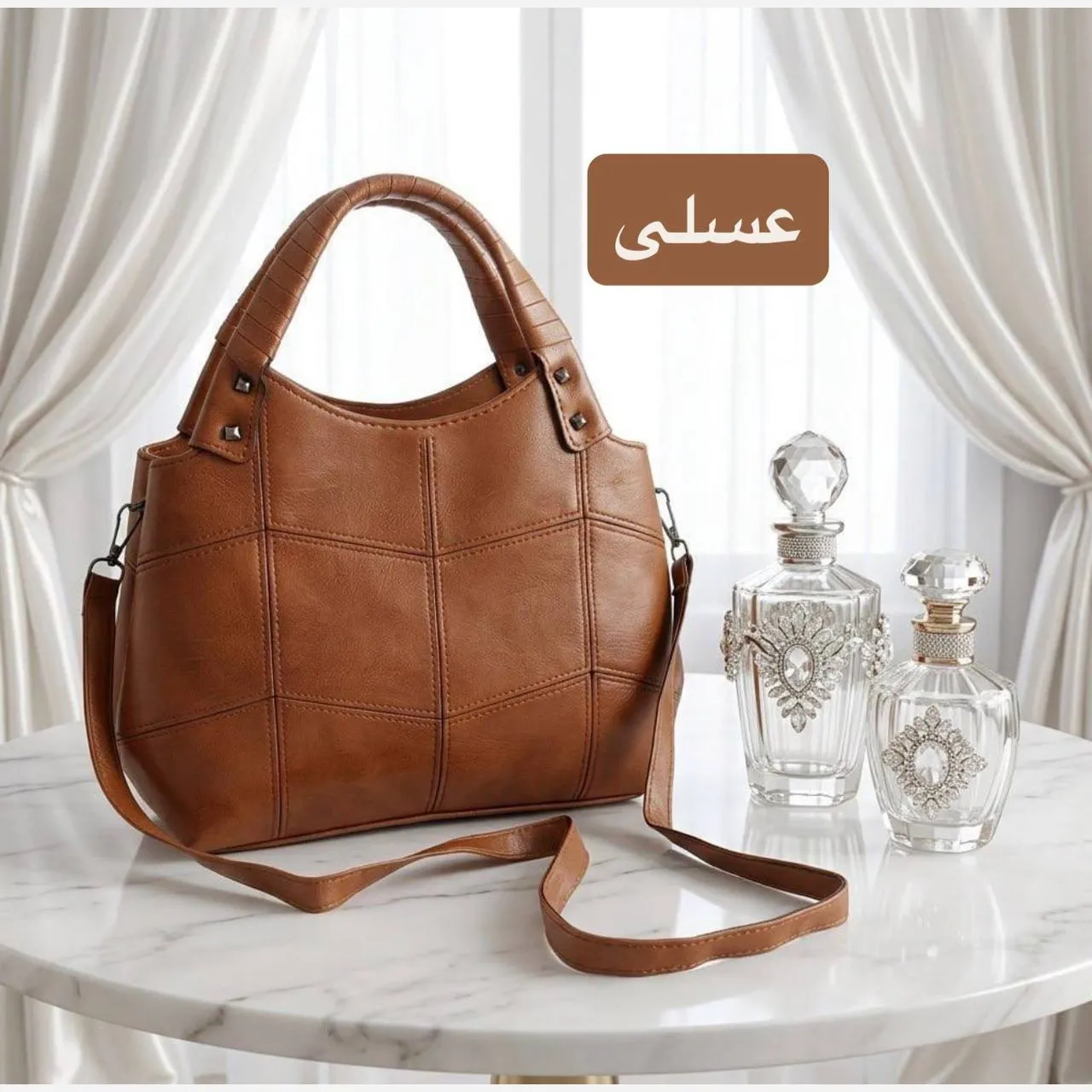 کیف زنانه چرم مصنوعی روزمره بند بلند - Image 9