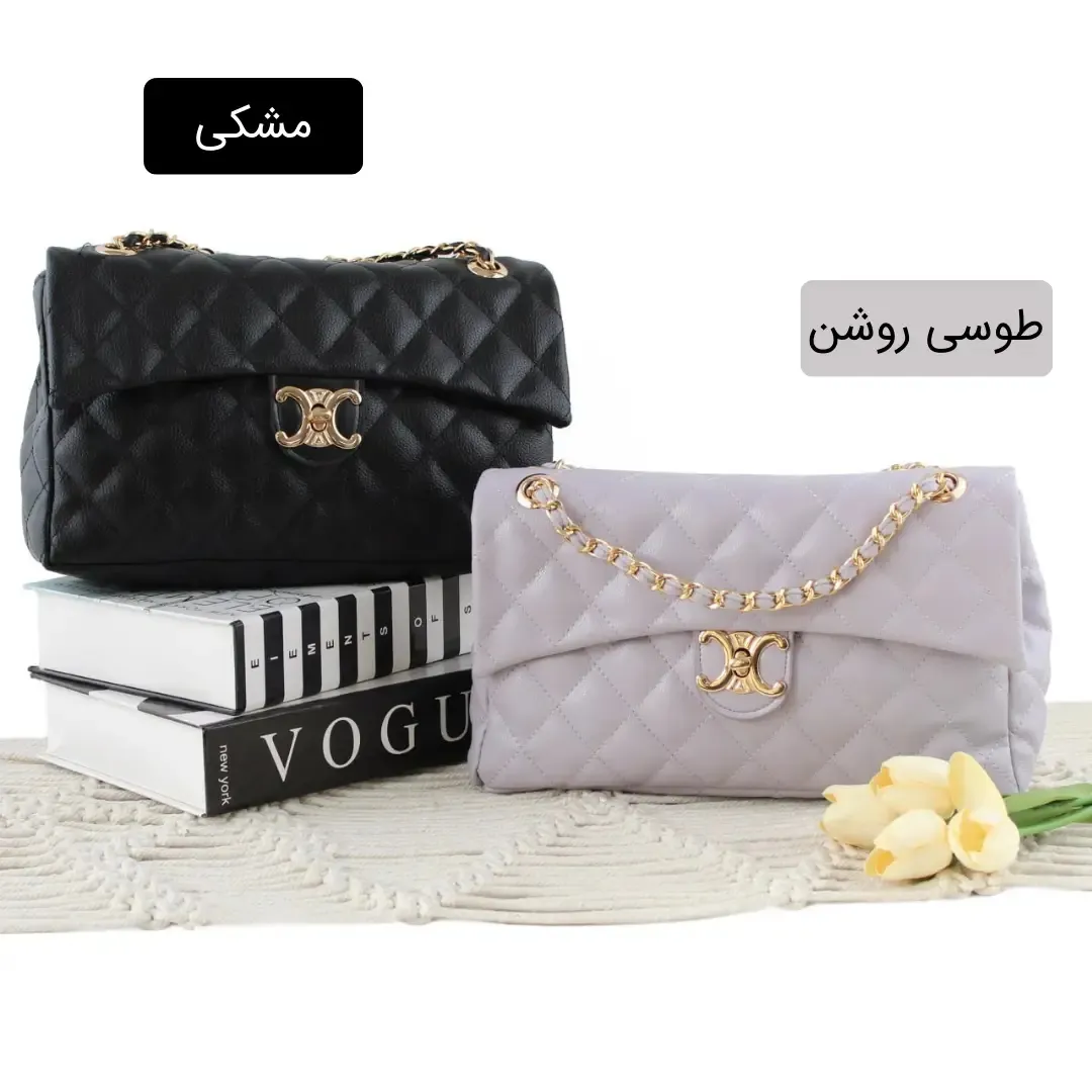 کیف پاسپورتی چرم مصنوعی زنانه روزمره بند بلند قهوه ای - Image 2