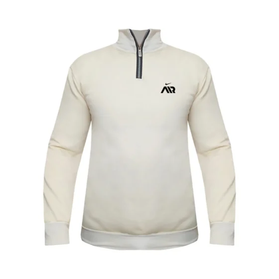 هودی نیم زیپ مردانه دورس اسپان طرح Nike Air کرم سایزبندی L XL 2XL