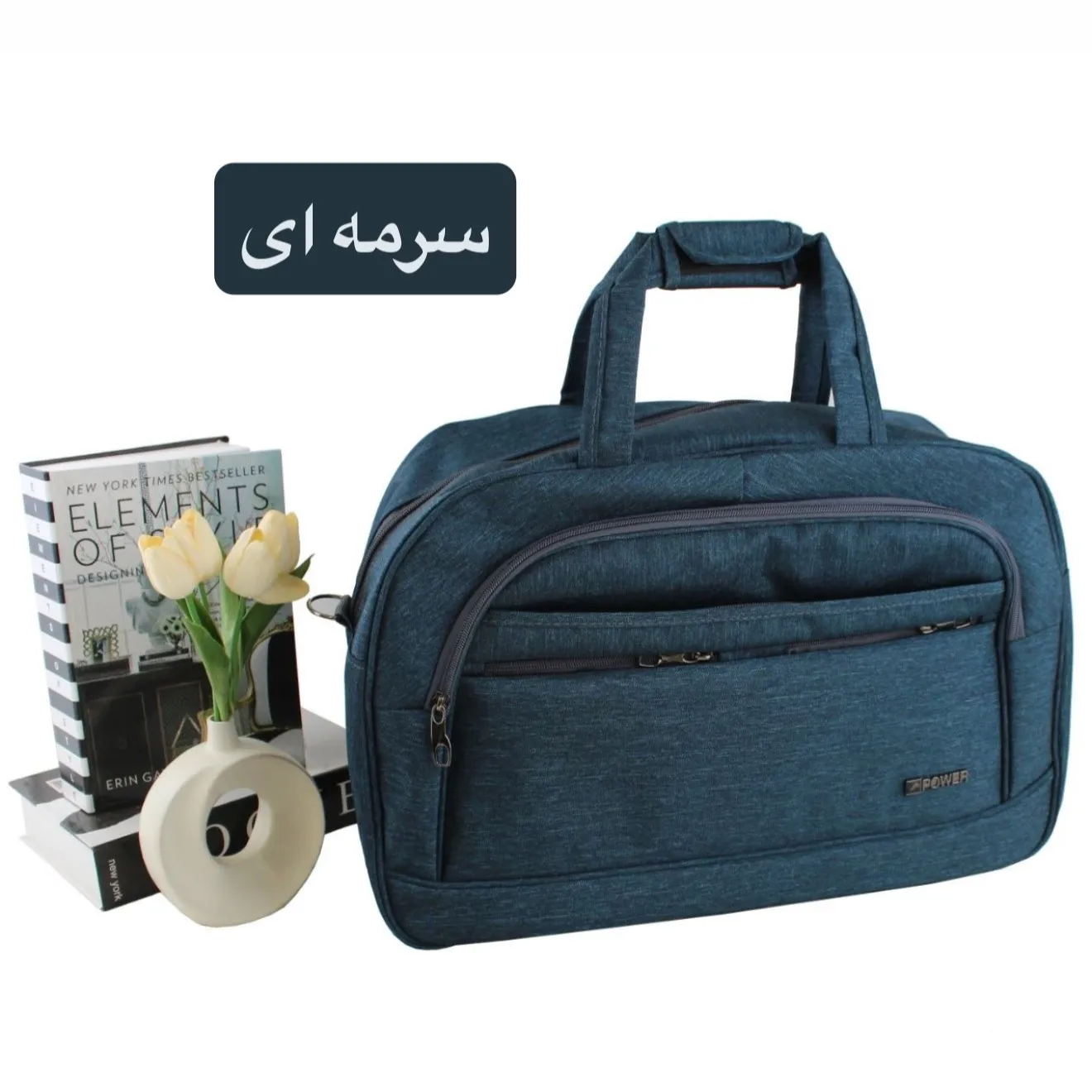 ساک ورزشی اسپرت پارچه ای زیپ دار بند بلند 3 بند 4 جیب بیرونی 1 جیب داخلی 60x38x20 سانتیمتر - Image 2