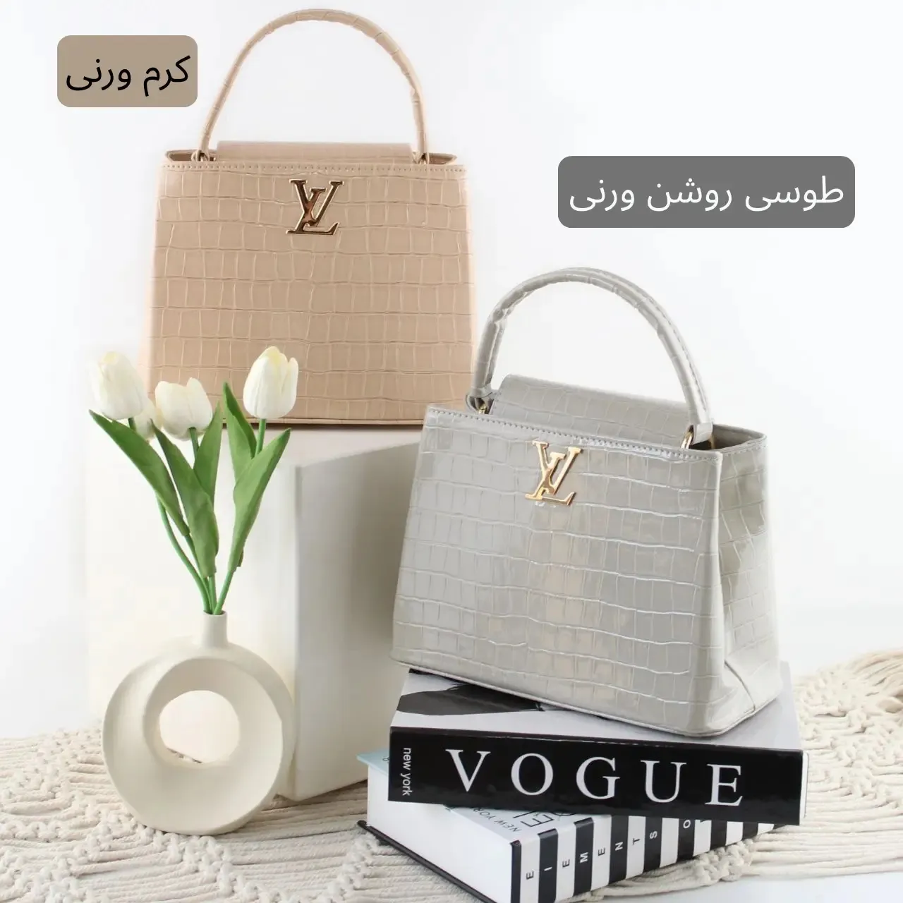 کیف زنانه چرم مصنوعی رسمی و مهمانی با بند بلند - Image 3