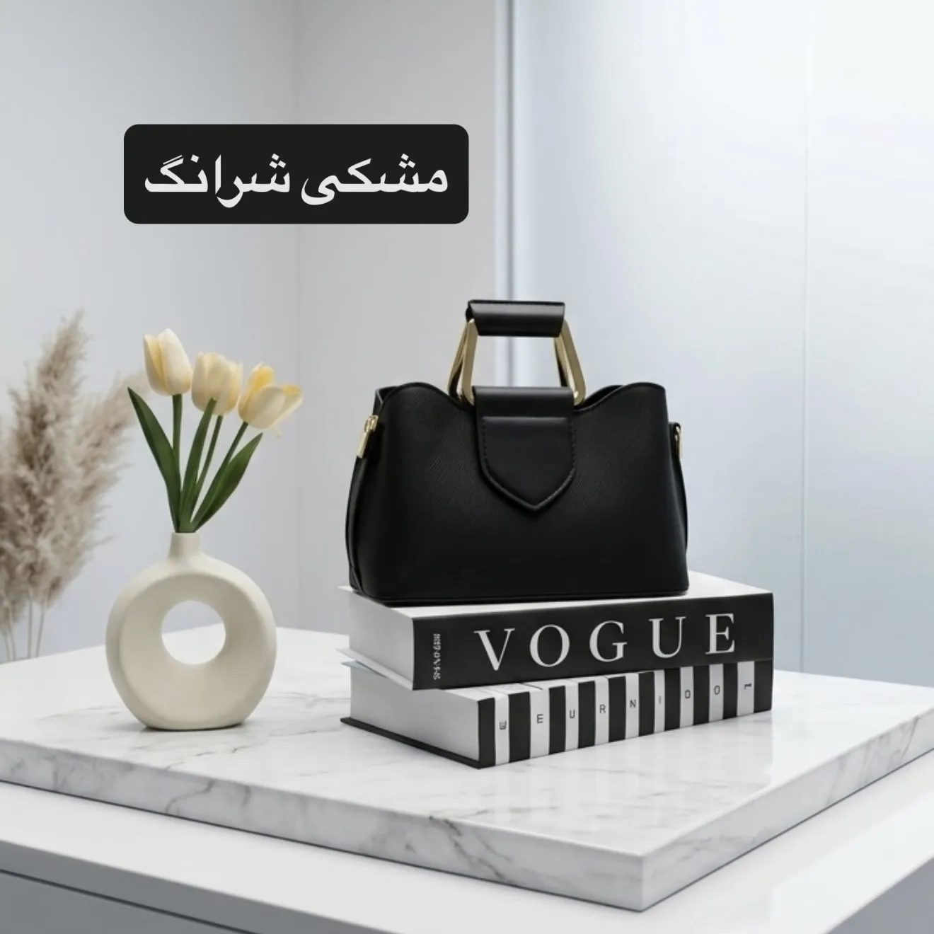 کیف پاسپورتی پارچه ای زیپ مگنت بند بلند 3 جیب داخلی روزمره مجلسی - Image 2