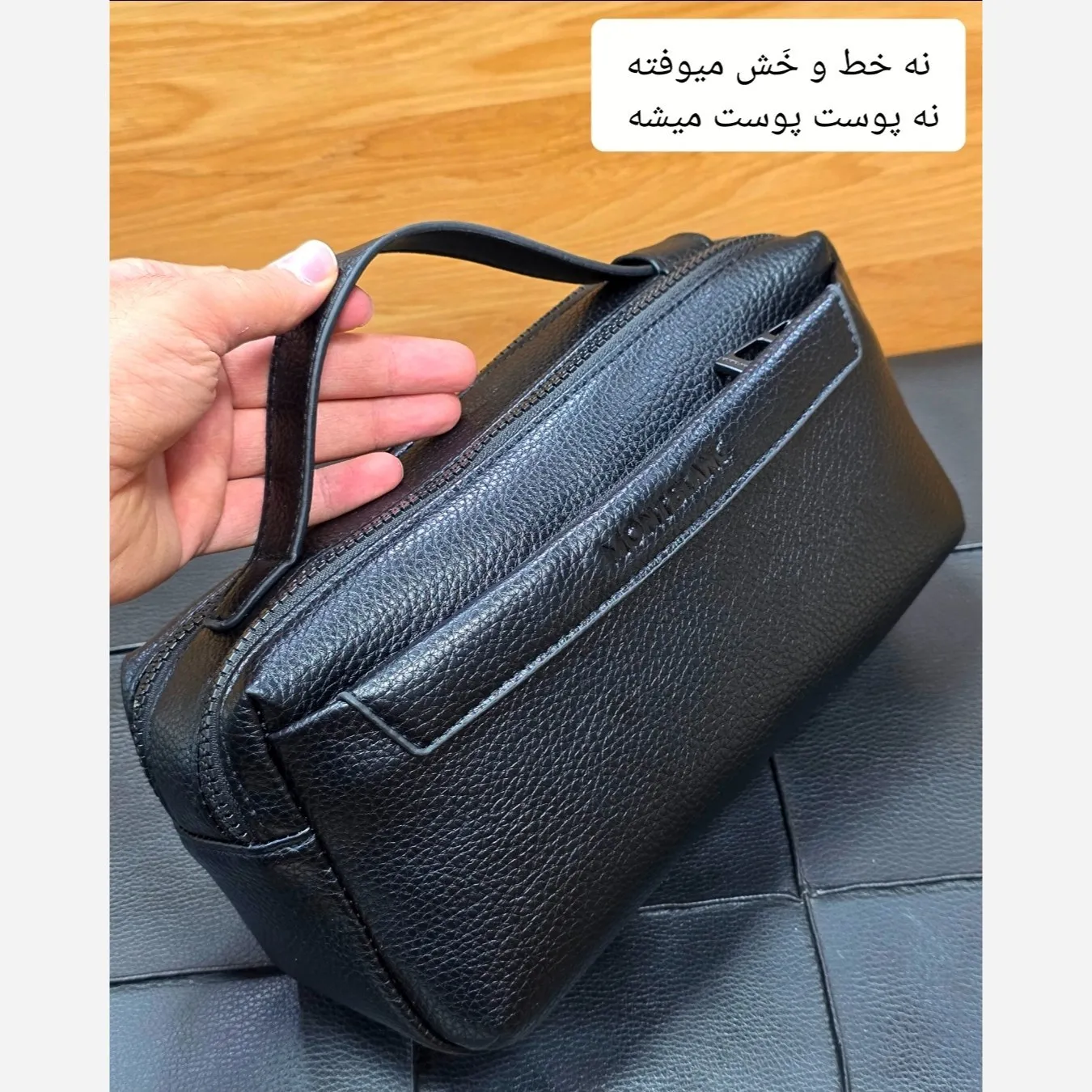 کیف دستی مردانه مونت بلانک چرم دوحالته چهار زیپ مدل دبل فیس - Image 8