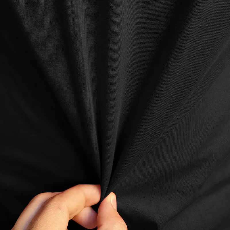 تیشرت کلاه دار مردانه آستین کوتاه یقه گرد طرح ساده مشکی نخ - Image 6