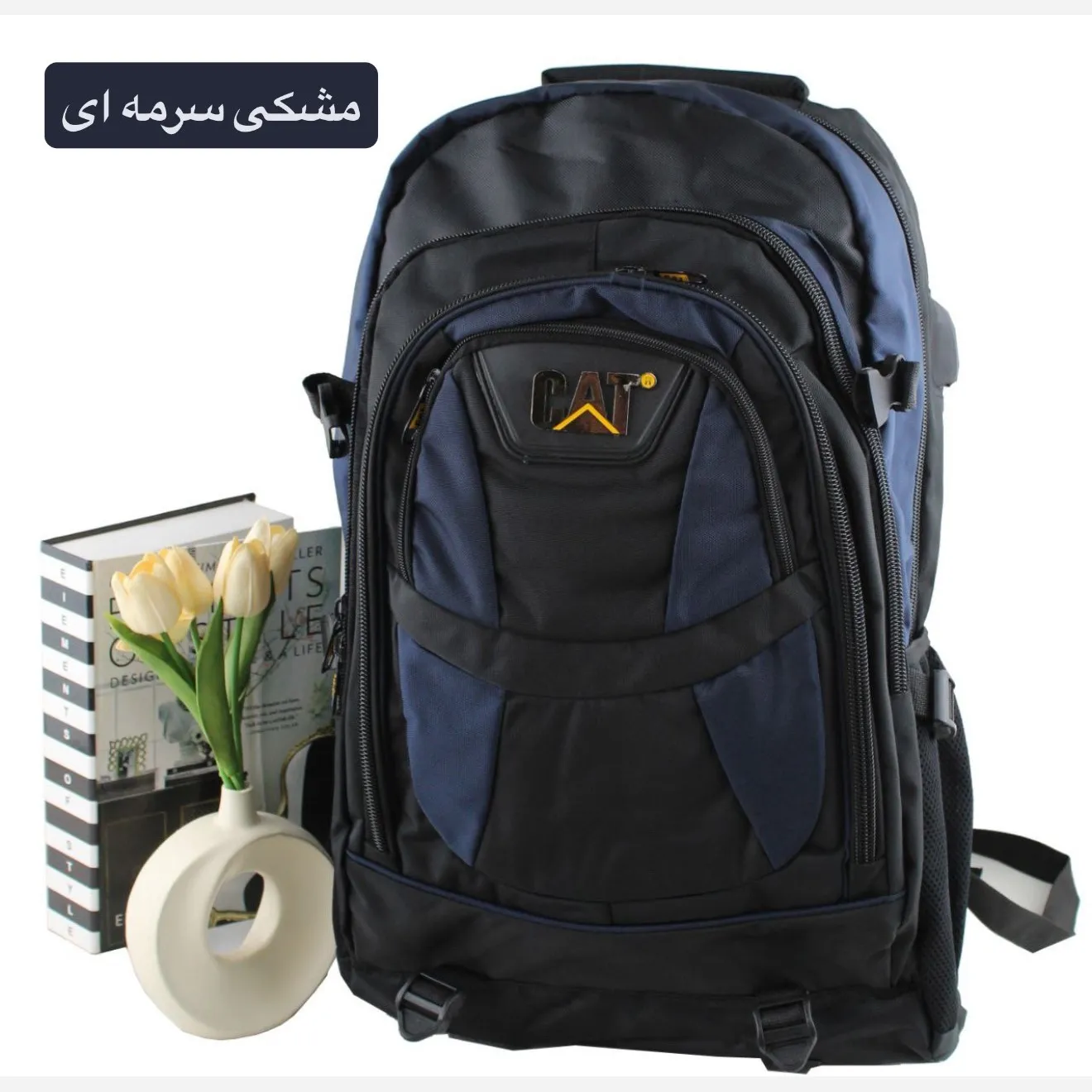 کوله پشتی روزمره و مدرسه پارچه ای دارای بند بلند و جیب دار - Image 3