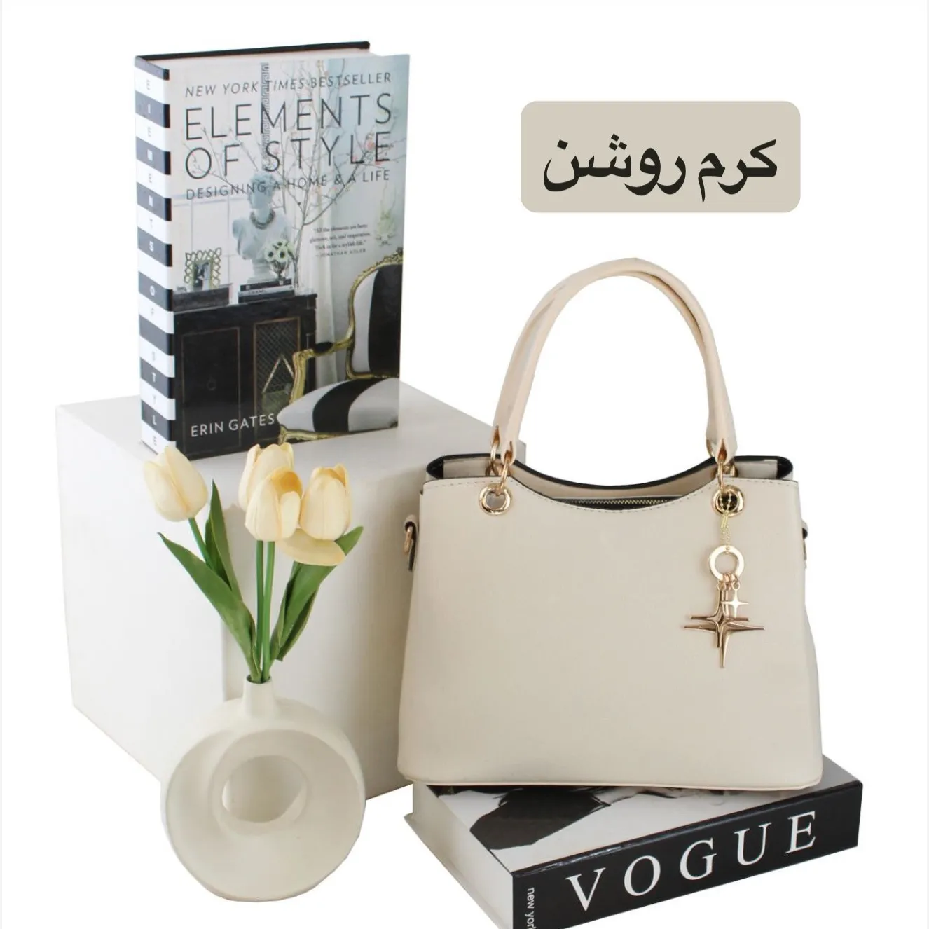 کیف زنانه چرم مصنوعی اسپرت و مجلسی با بند بلند - Image 2