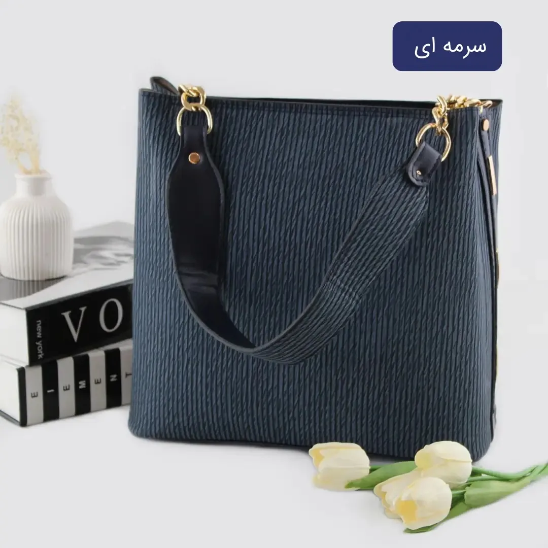 کیف زنانه روزمره چرم مصنوعی با بند بلند و جیب داخلی - Image 6