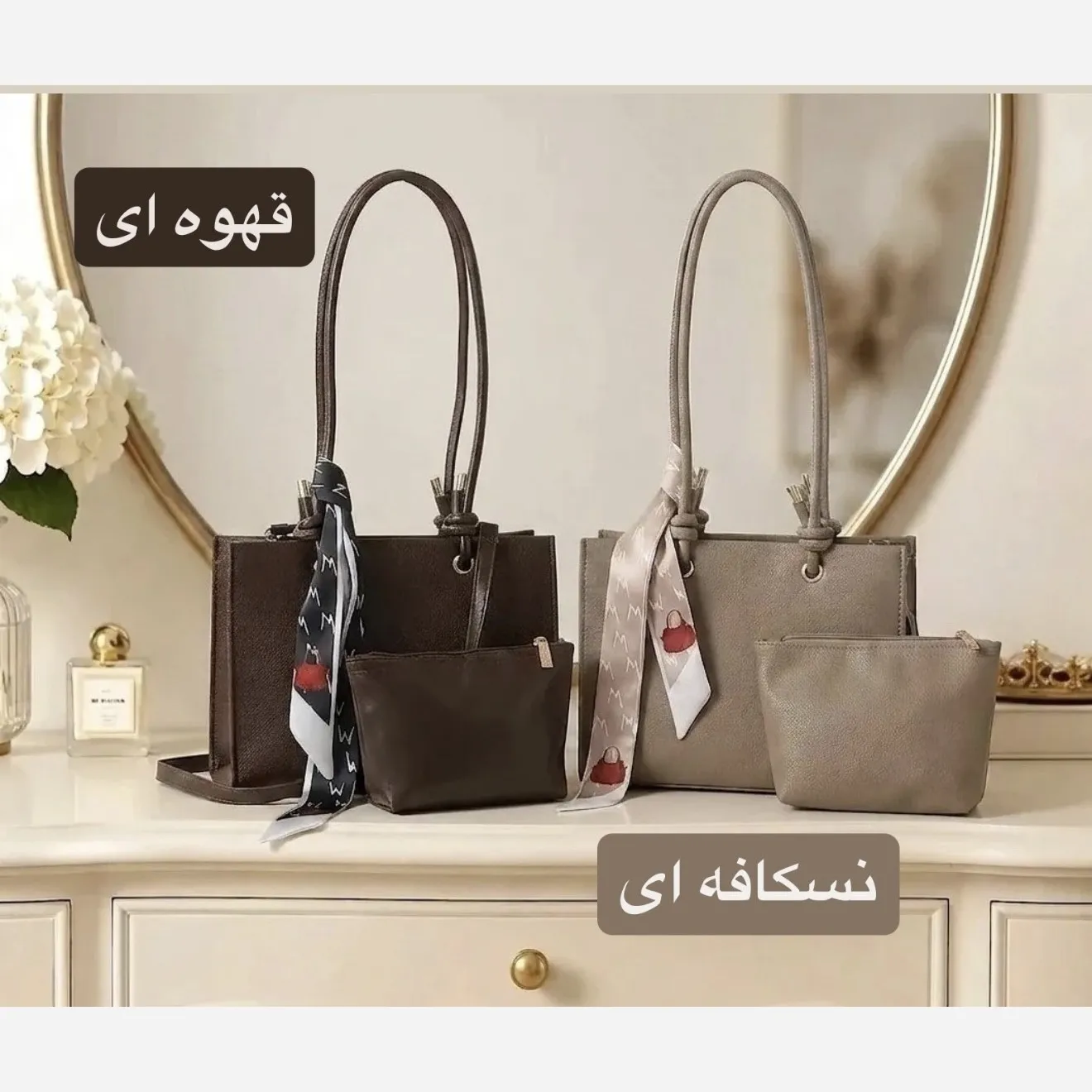 کیف زنانه چرم مصنوعی اسپرت و روزمره با بند بلند - Image 3