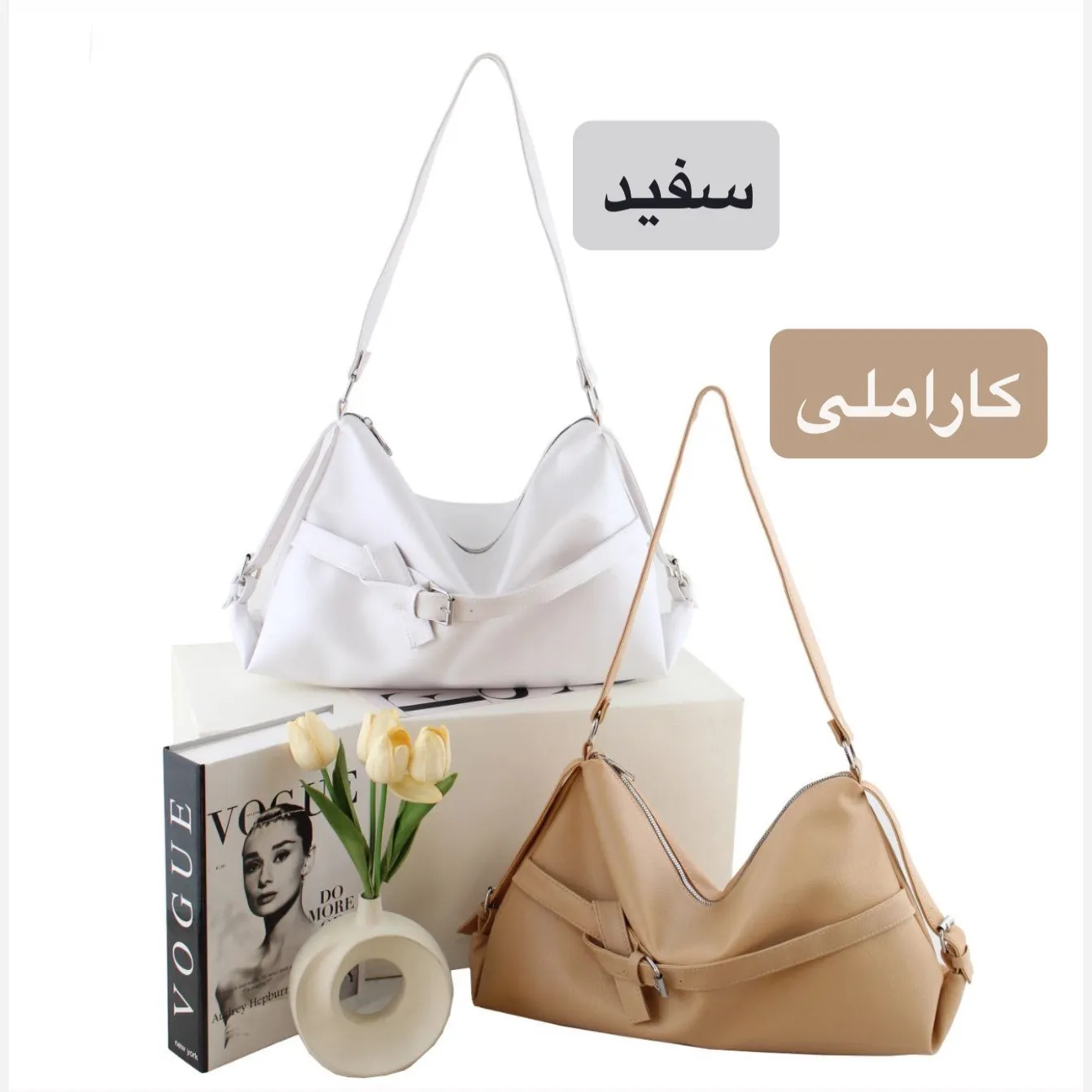 کیف زنانه چرم مصنوعی اسپرت و روزمره زیپدار - Image 4