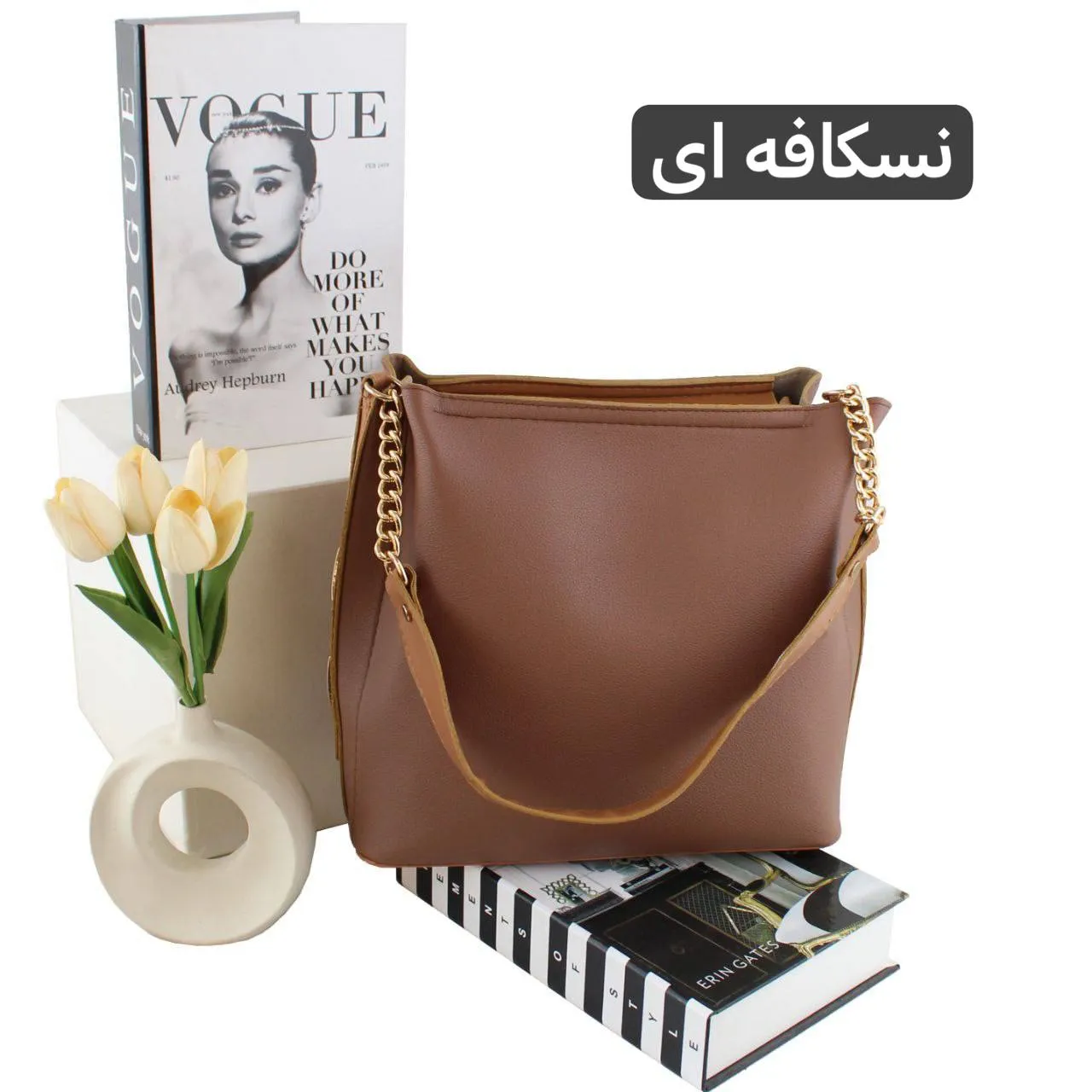 کیف زنانه روزمره و مهمانی چرم مصنوعی زیپدار - Image 7