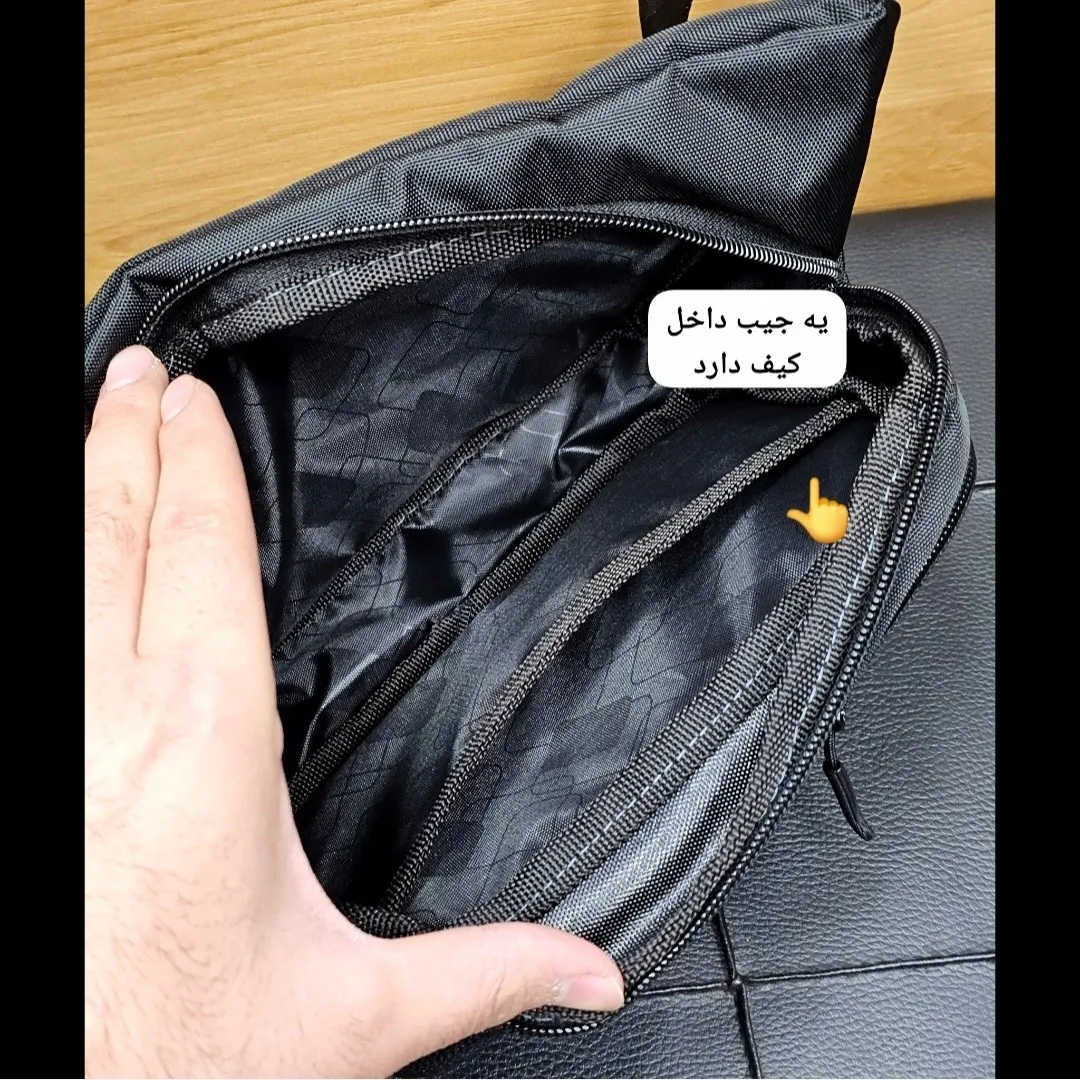 کیف کمری بادی بگ پارچه ریپس ضدآب مدل 2 خانه جادار - Image 3