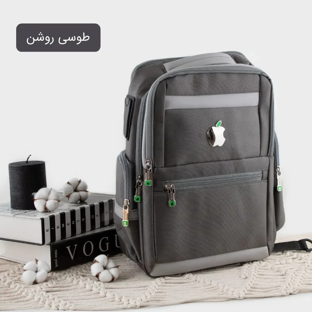 کوله پشتی پارچه ای مدرسه و دانشگاه ابعاد 40 در 30 سانتیمتر با جیب بیرونی - Image 3