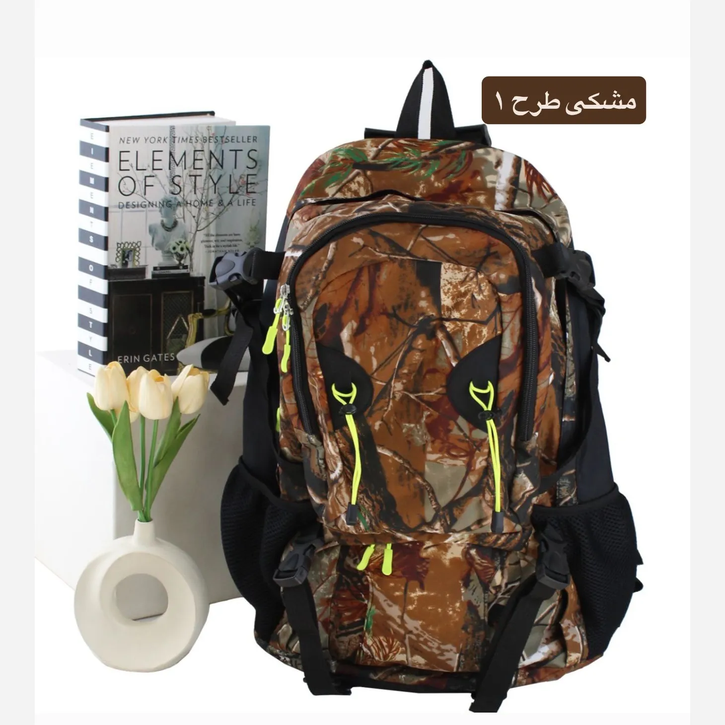کوله پشتی مسافرتی و ورزشی پارچه ای چهار جیب بیرونی - Image 7