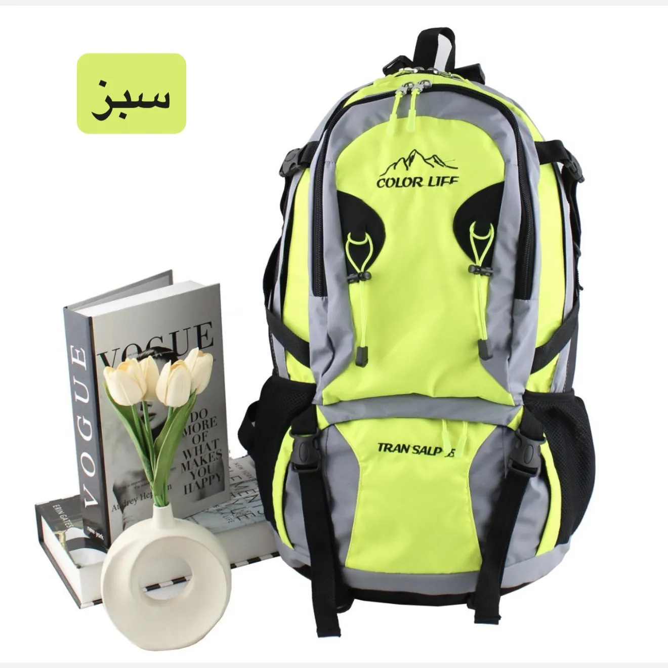 کوله پشتی مسافرتی و ورزشی پارچه ای چهار جیب بیرونی - Image 6