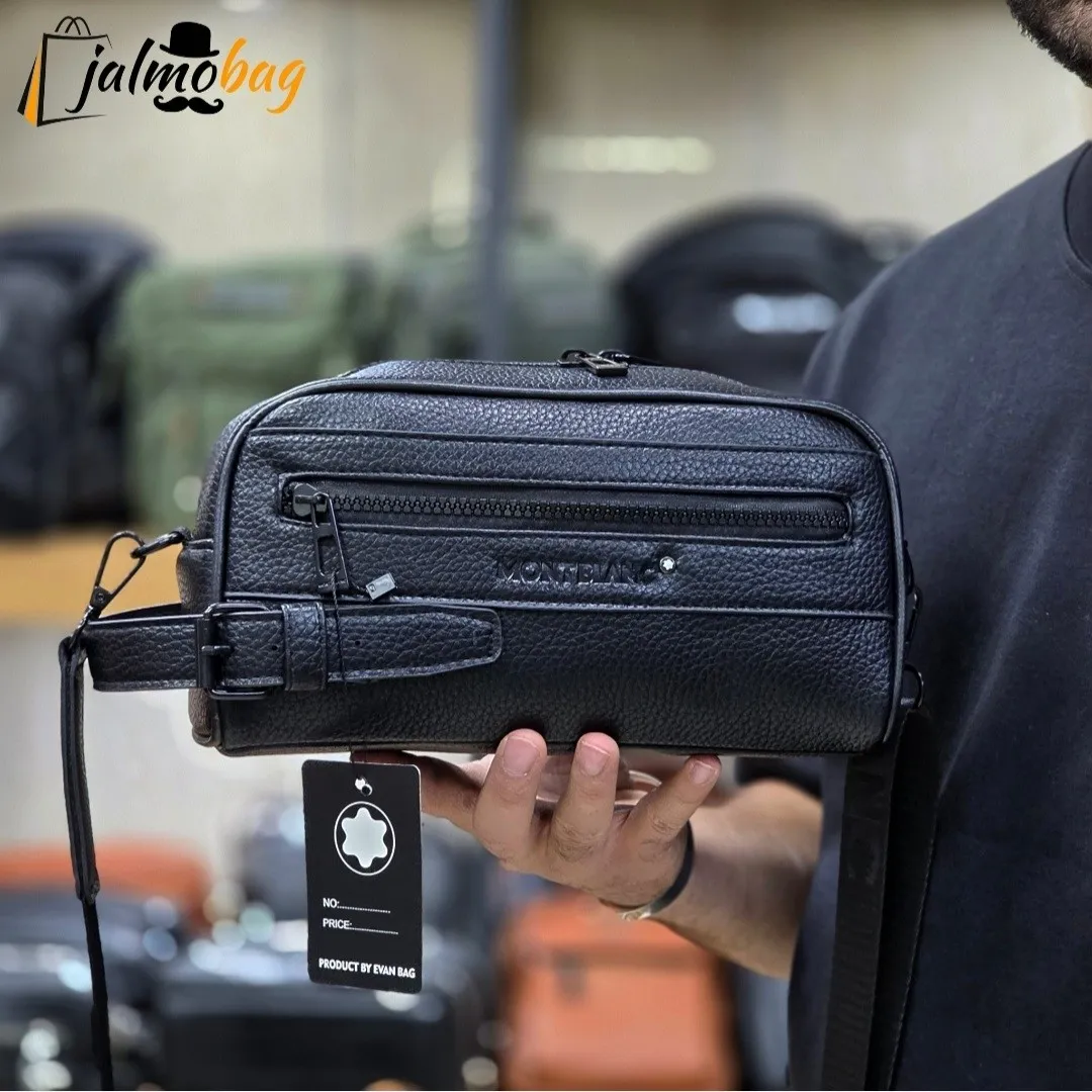 کیف دستی و دوشی چرم صنعتی مونت بلانک مدل کوچک - Image 6