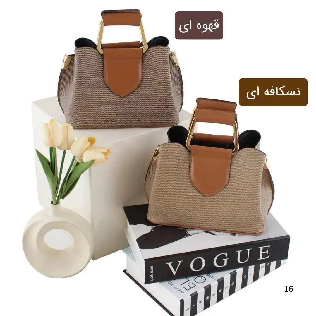 کیف پاسپورتی پارچه ای زیپ مگنت بند بلند 3 جیب داخلی روزمره مجلسی - Image 7