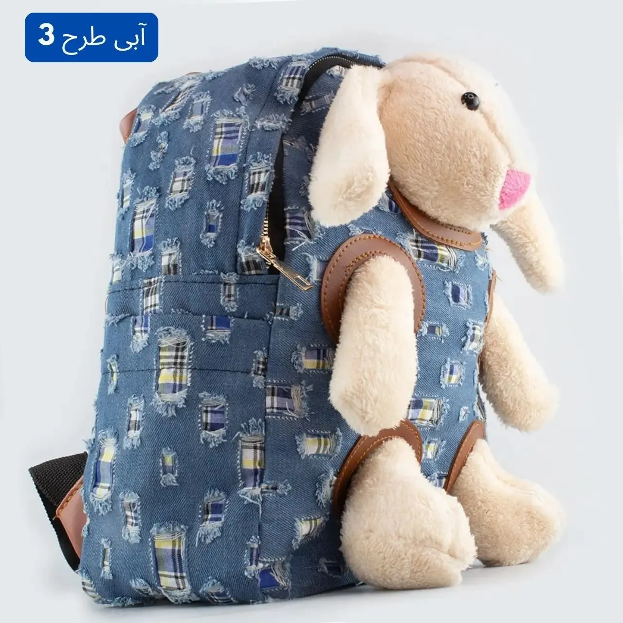 کوله پشتی پارچه ای روزمره مدرسه و دانشگاه زیپ دار بند بلند - Image 4