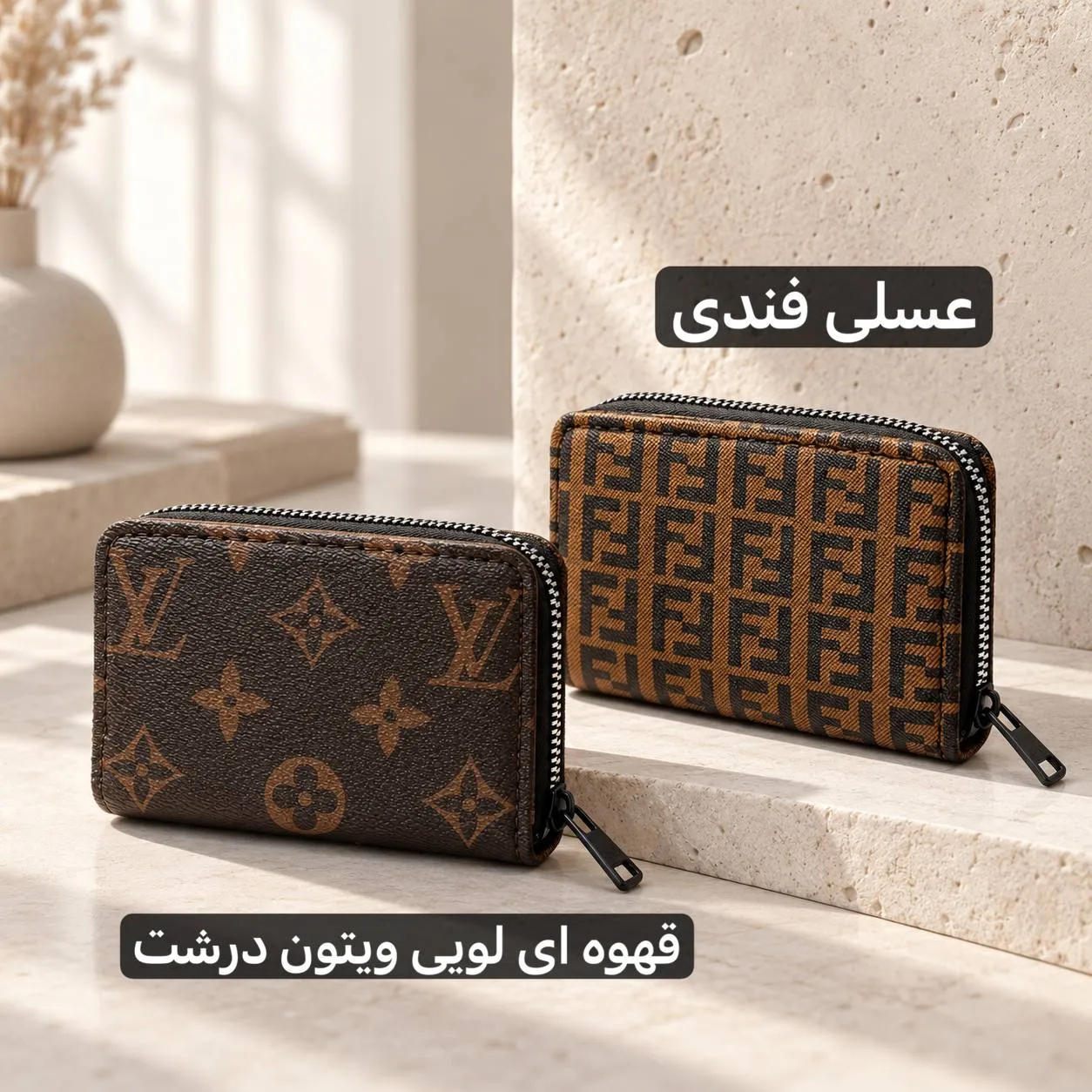 جا کارتی چرم مصنوعی زنانه مدل زیپ دار ابعاد 11 در 7 سانتیمتر - Image 7