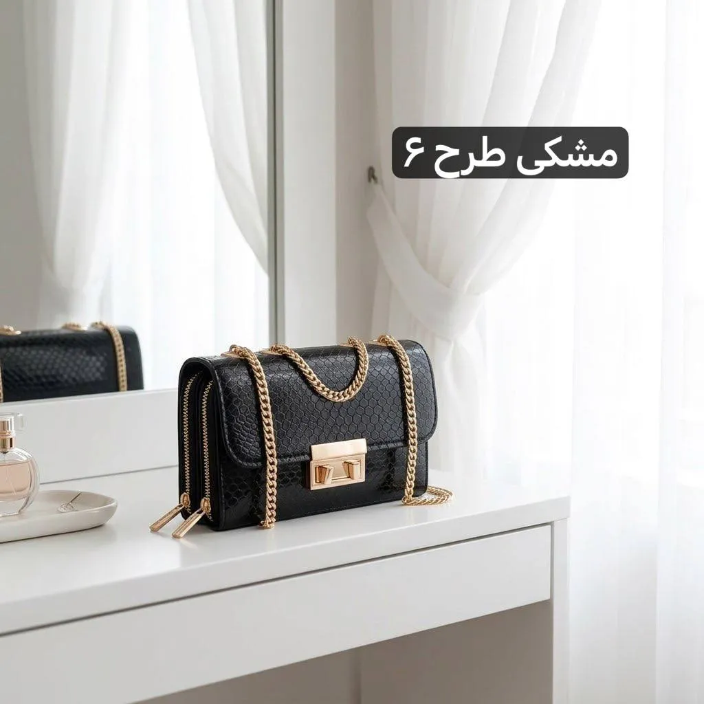 کیف پاسپورتی زنانه چرم مصنوعی بند بلند مجلسی و رسمی - Image 8