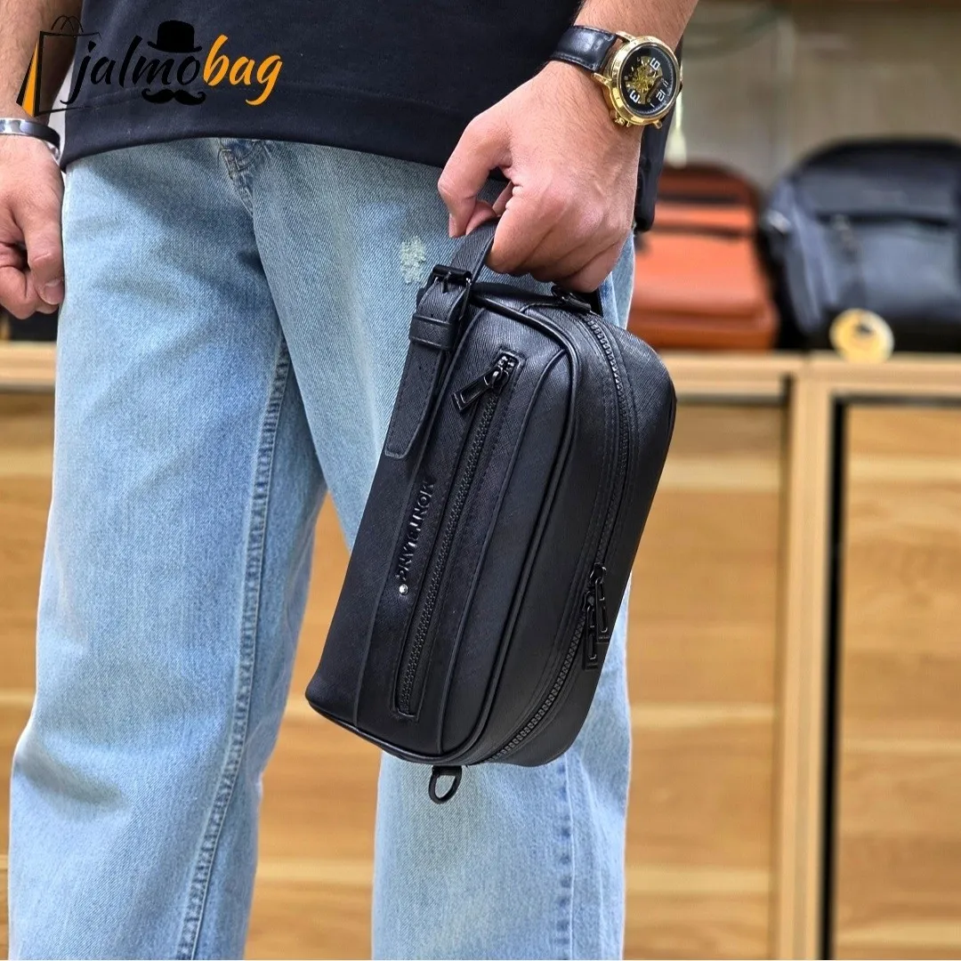 کیف دستی و دوشی چرم صنعتی مونت بلانک مدل کوچک - Image 5