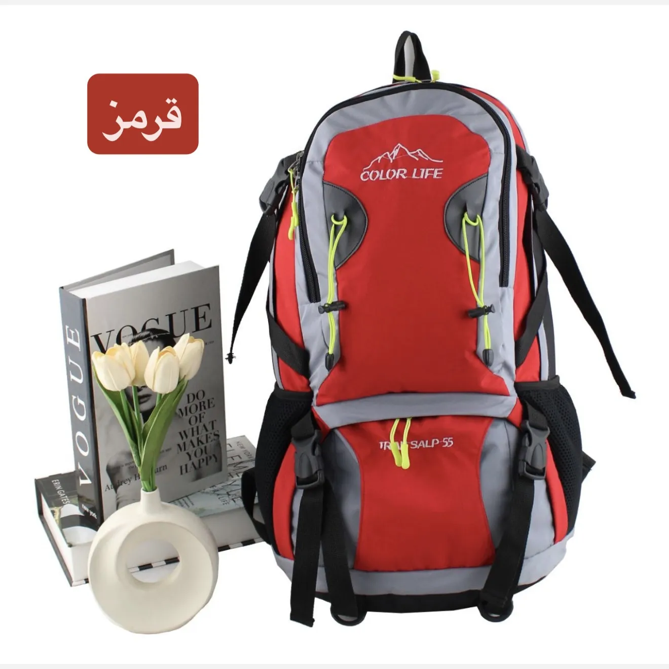 کوله پشتی مسافرتی و ورزشی پارچه ای چهار جیب بیرونی - Image 4