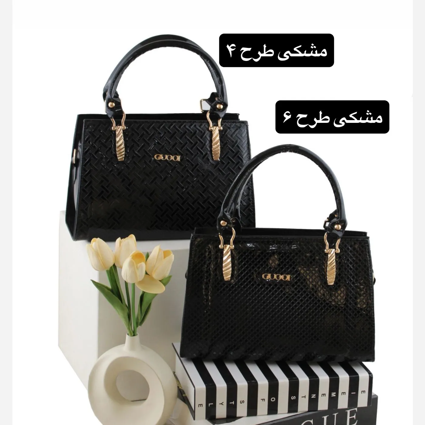 کیف زنانه رسمی و مجلسی چرم مصنوعی با بند بلند - Image 3