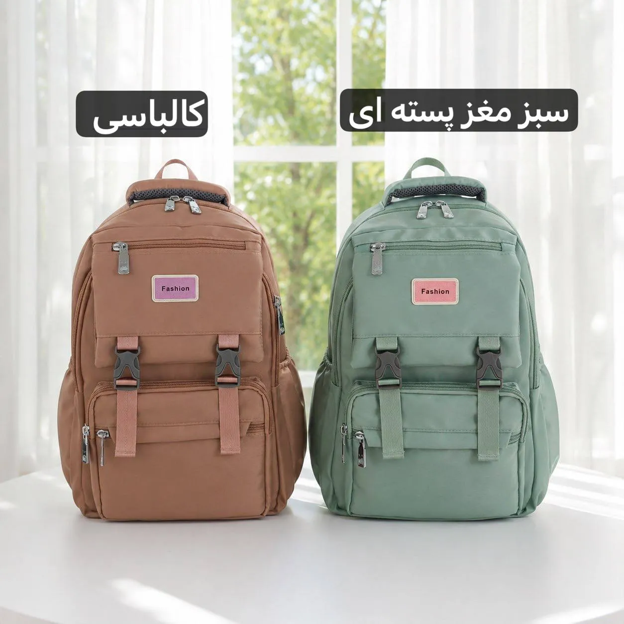 کوله پشتی مدرسه و دانشگاه جنس کجراه خارجی ابعاد 45 در 35 سانتیمتر - Image 7