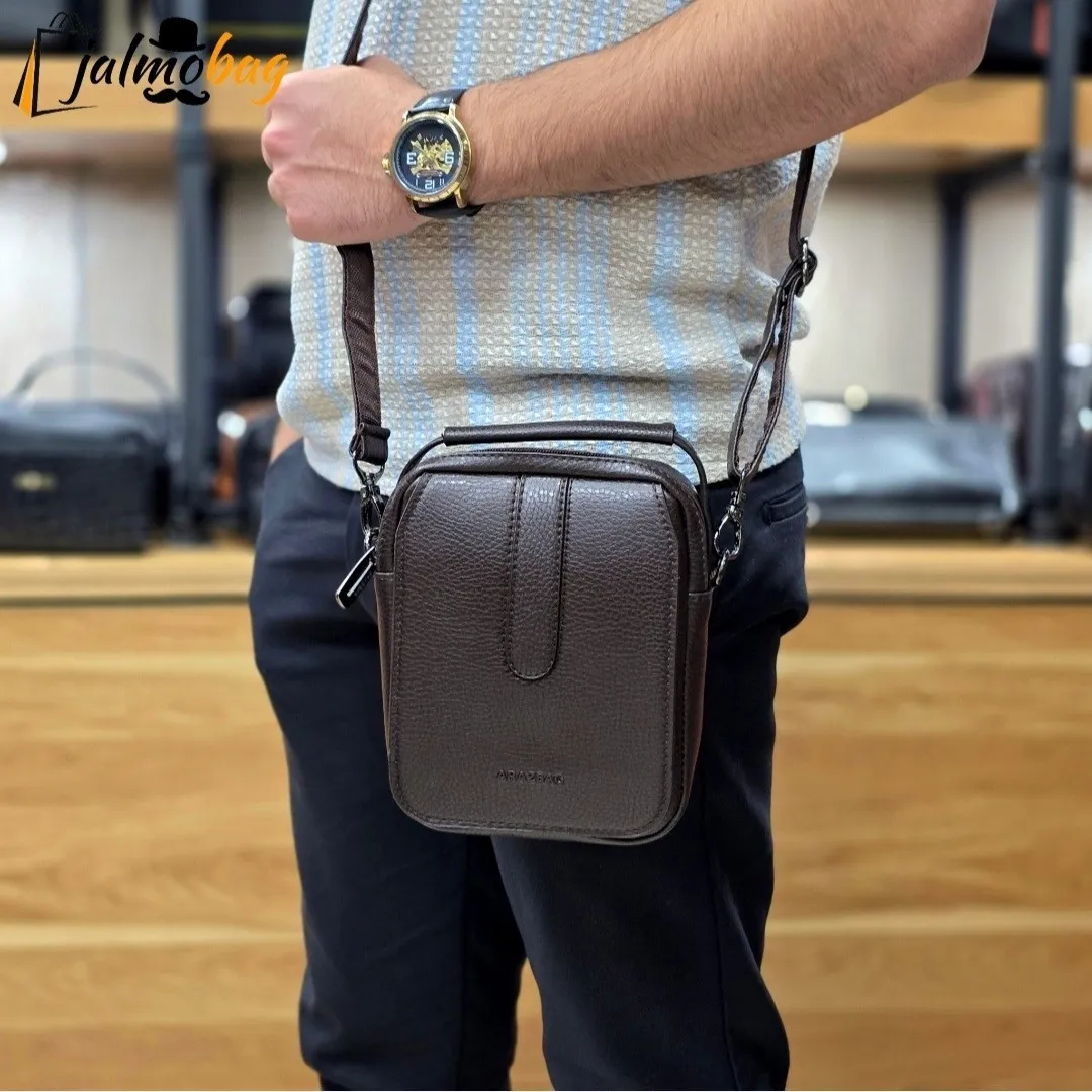 کیف دوشی دستی کوچک چرم صنعتی ضد خش کد 2202 - Image 4