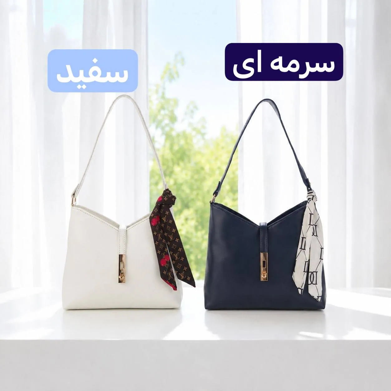 کیف زنانه چرم مصنوعی رسمی و روزمره مدل زیپ و قفل دار - Image 7