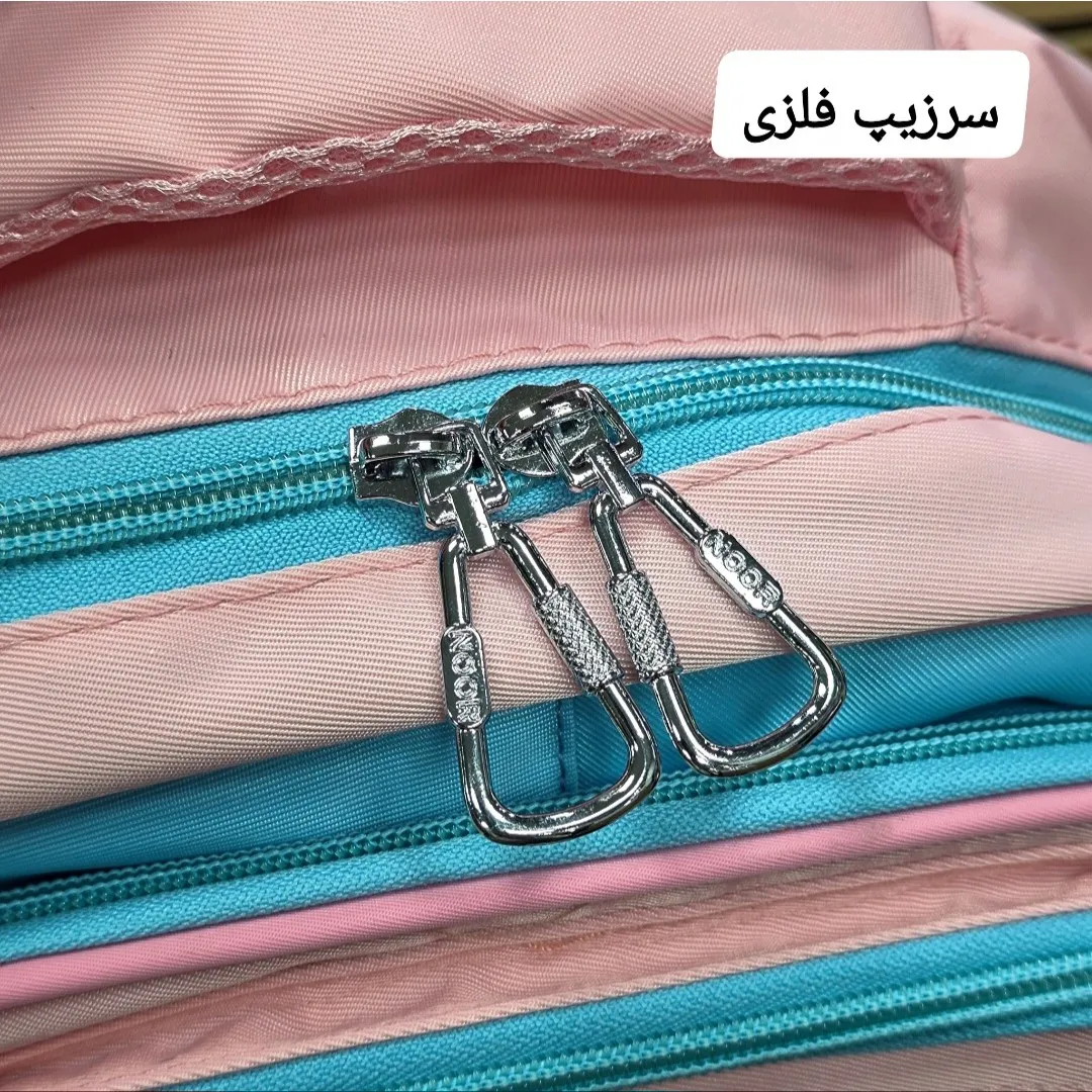 کوله پشتی مدرسه دخترانه ضد آب پارچه ریپس وارداتی مناسب کلاس اول تا چهارم - Image 7