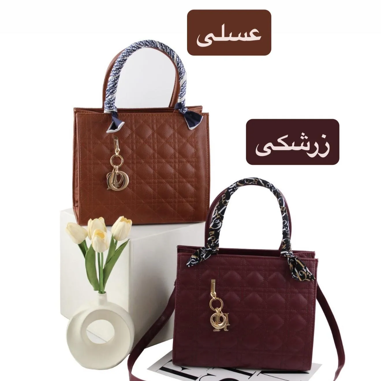 کیف زنانه چرم مصنوعی روزمره و مجلسی مدل سه بند - Image 6
