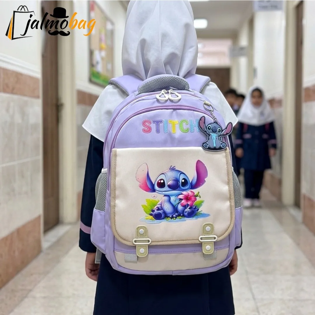 کوله پشتی مدرسه طرح استیج مناسب پیش دبستانی و دبستان جنس پارچه کجراه خارجی - Image 2