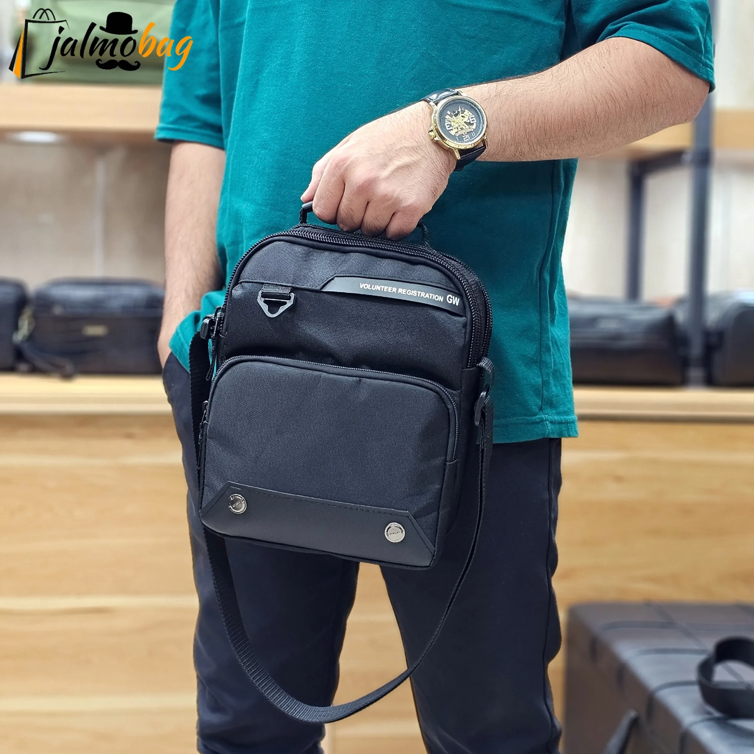 کیف دوشی دستی برزنتی اعلاء بزرگ - Image 2