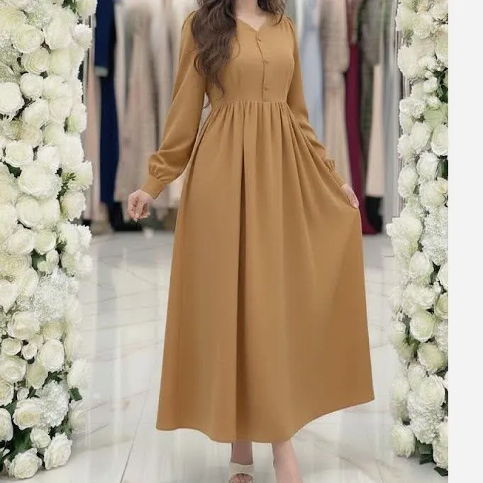 پیراهن مانتویی زنانه جنس کبریتی ریز مدل عروسکی سایزبندی و رنگ بندی متنوع - Image 2