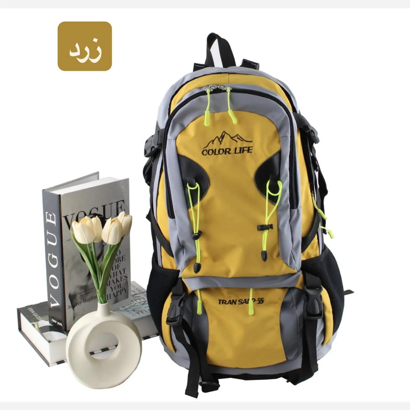 کوله پشتی مسافرتی و ورزشی پارچه ای چهار جیب بیرونی - Image 5