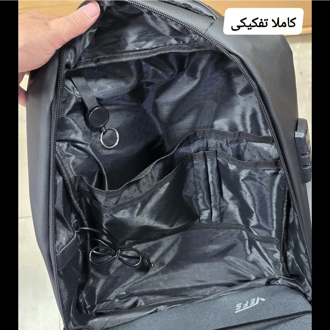 کوله پشتی دانشجویی و لپ تاپ قفل دار مناسب لپ تاپ تا 17.5 اینچ مردانه زنانه - Image 18
