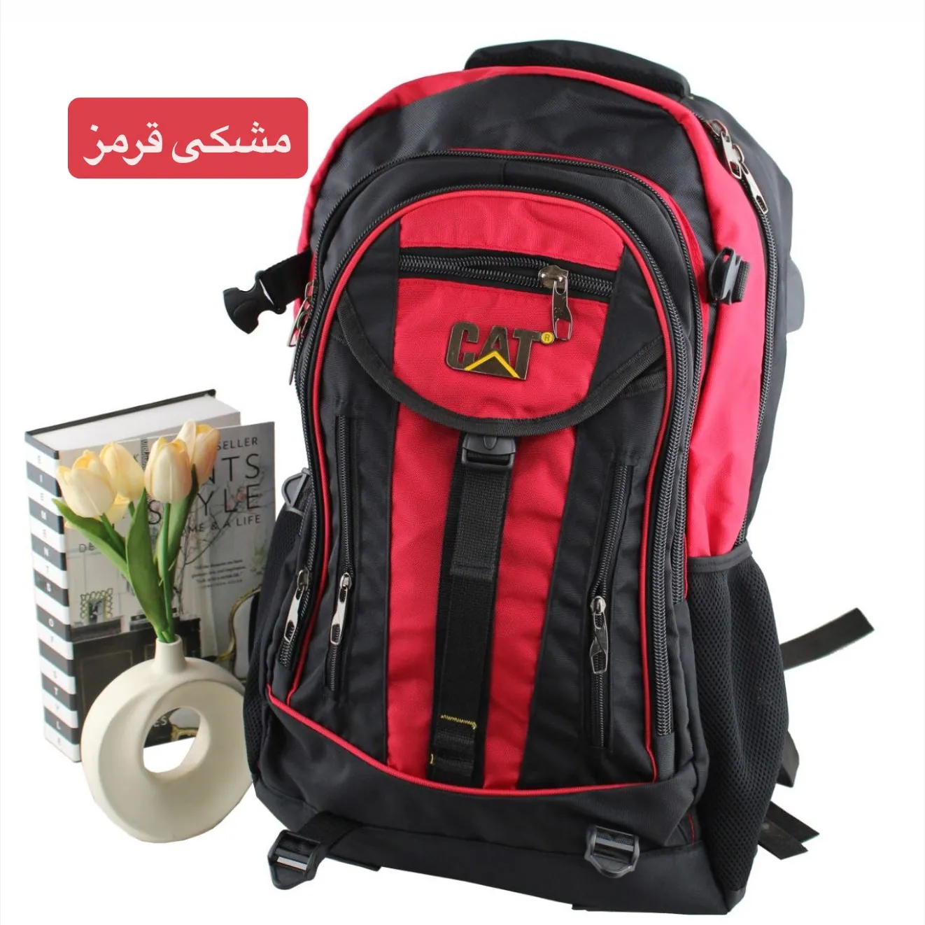کوله پشتی روزمره و مدرسه پارچه ای دارای بند بلند و جیب دار - Image 4
