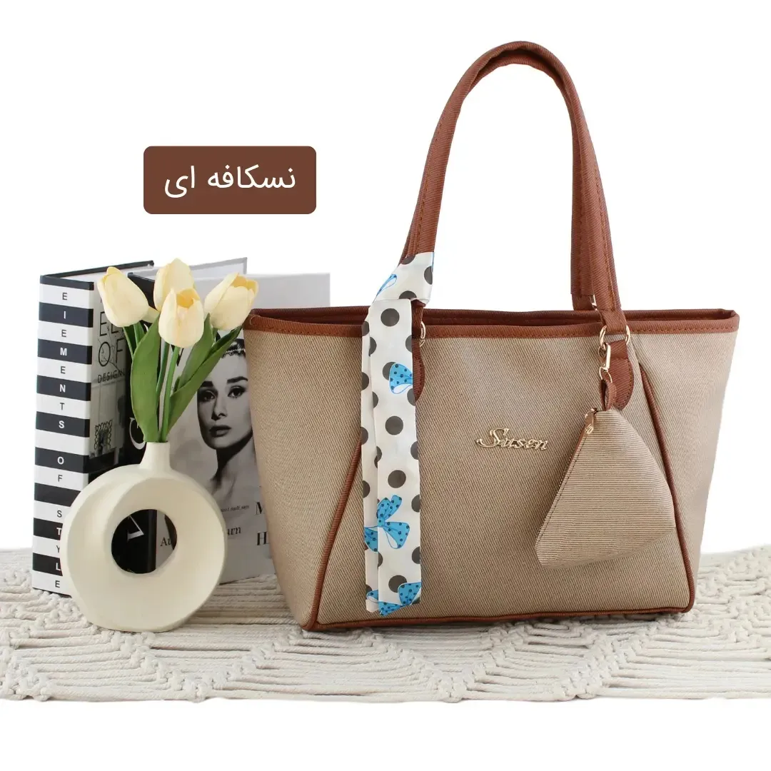 کیف زنانه چرم مصنوعی روزمره و مهمانی ابعاد 35 در 25 در 10 سانتیمتر - Image 8