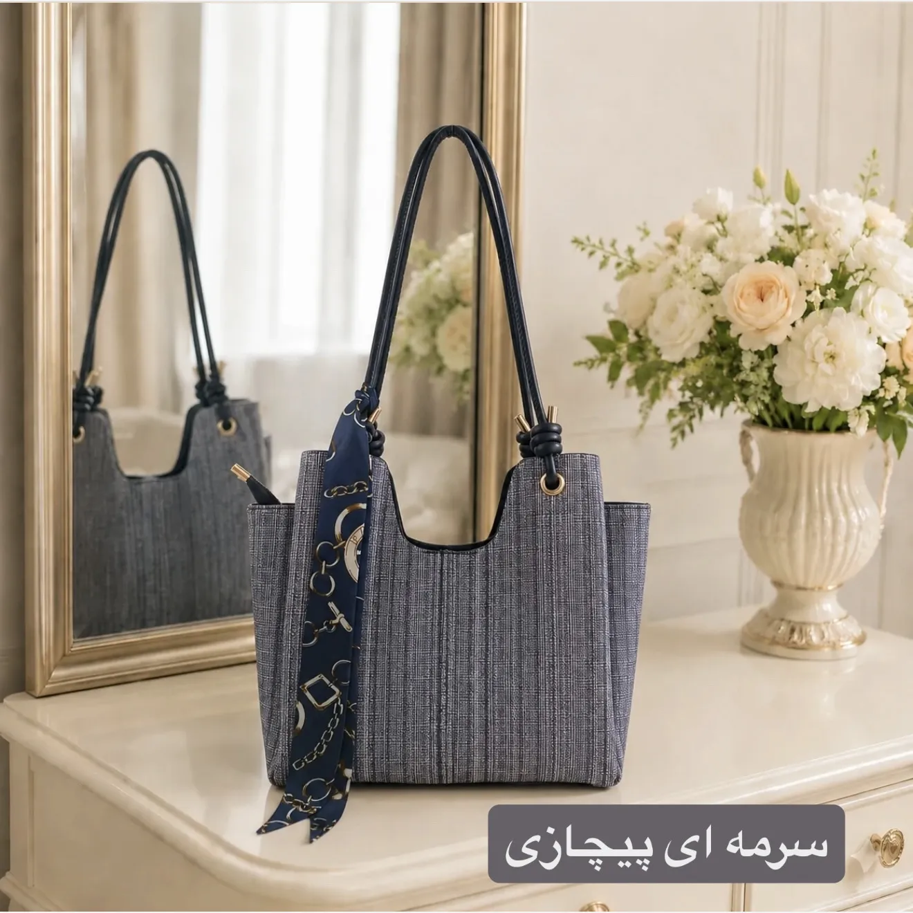 کیف زنانه چرم مصنوعی و کنفی اسپرت روزمره - Image 3