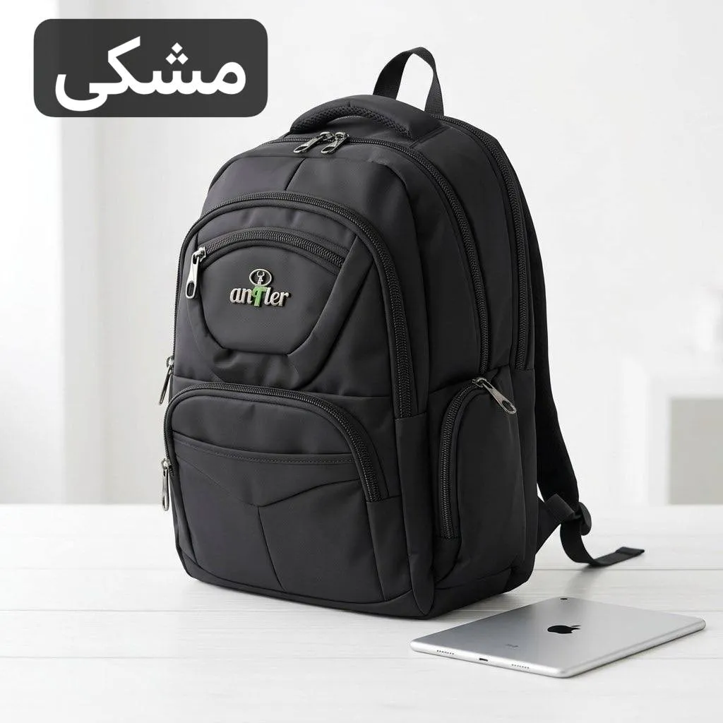 کوله پشتی برزنت جا لپتاپ و مدرسه دانشگاهی مدل جیب دار - Image 5