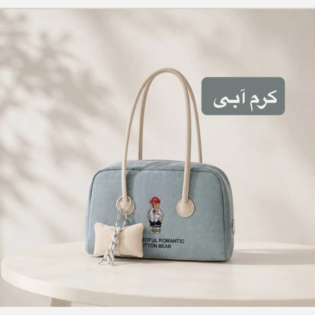 کیف زنانه روزمره پارچه ای طرح کنف با آستر ساتن - Image 7