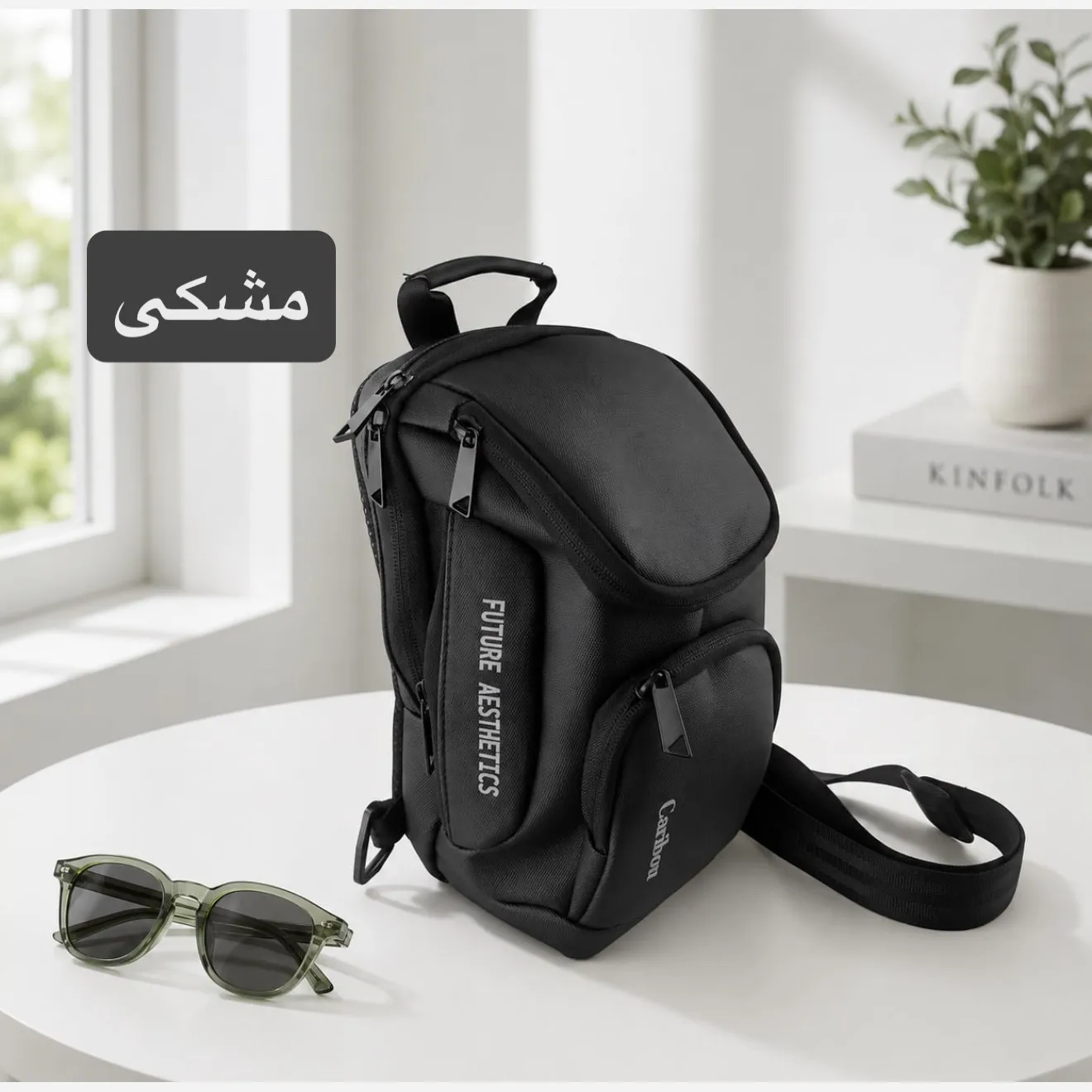کیف مردانه اسپرت روزمره جنس ریپس دارای 5 جیب بیرونی ابعاد 30 در 15 در 10 سانتیمتر - Image 4