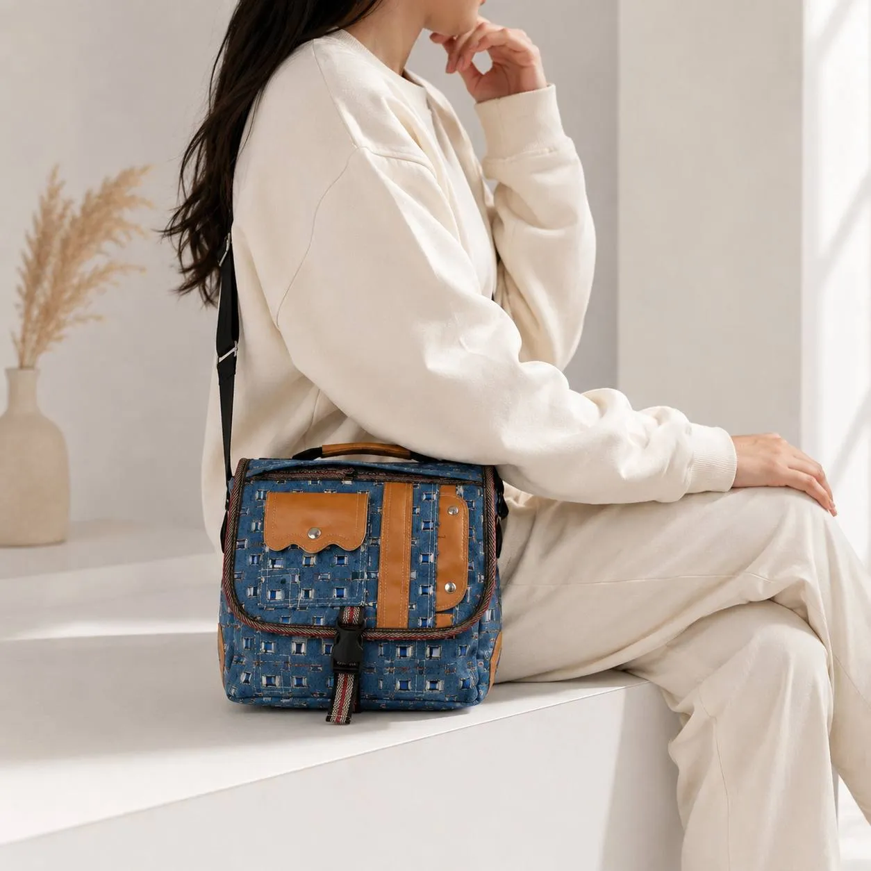 کیف دوشی تحصیلی پارچه ای مدرسه و دانشگاه - Image 2