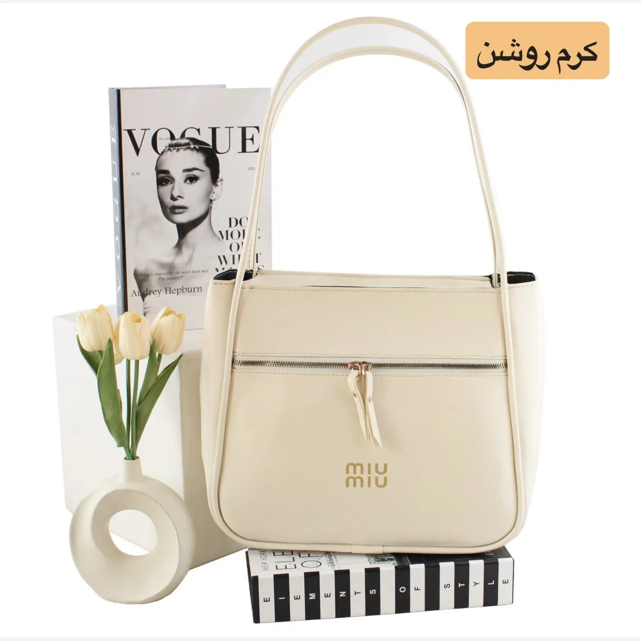 کیف زنانه چرم مصنوعی روزمره اسپرت بزرگ - Image 5