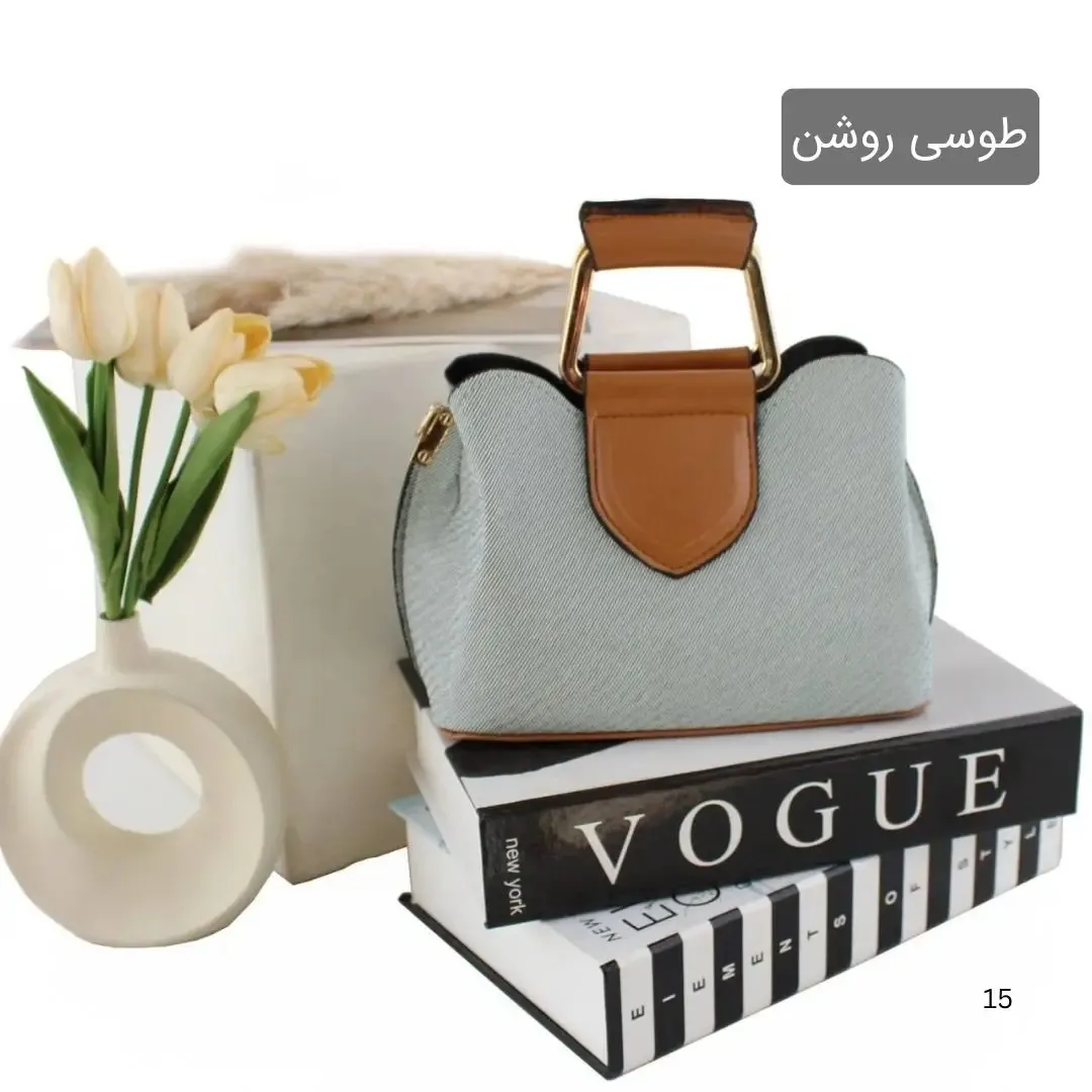 کیف پاسپورتی پارچه ای زیپ مگنت بند بلند 3 جیب داخلی روزمره مجلسی - Image 4