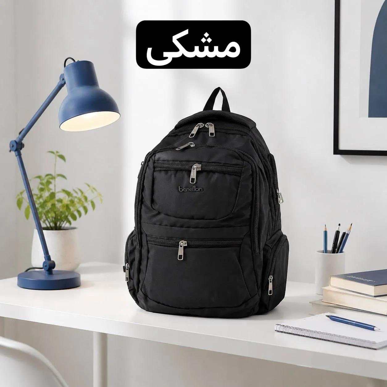 کوله پشتی برزنت اسپرت و روزمره مدل جیب متعدد کد 9362 - Image 5