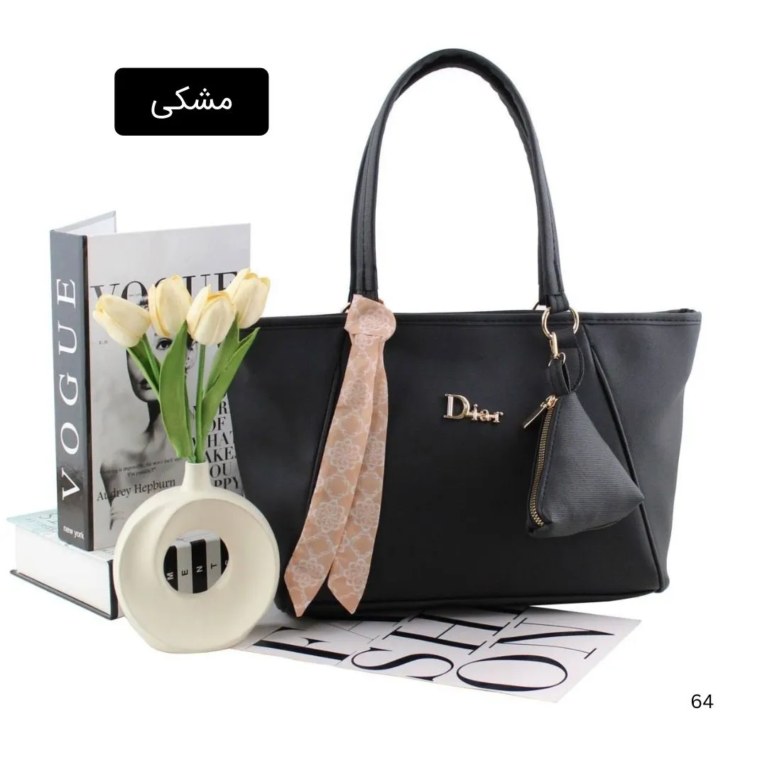 کیف زنانه چرم مصنوعی روزمره و مهمانی ابعاد 35 در 25 در 10 سانتیمتر - Image 4