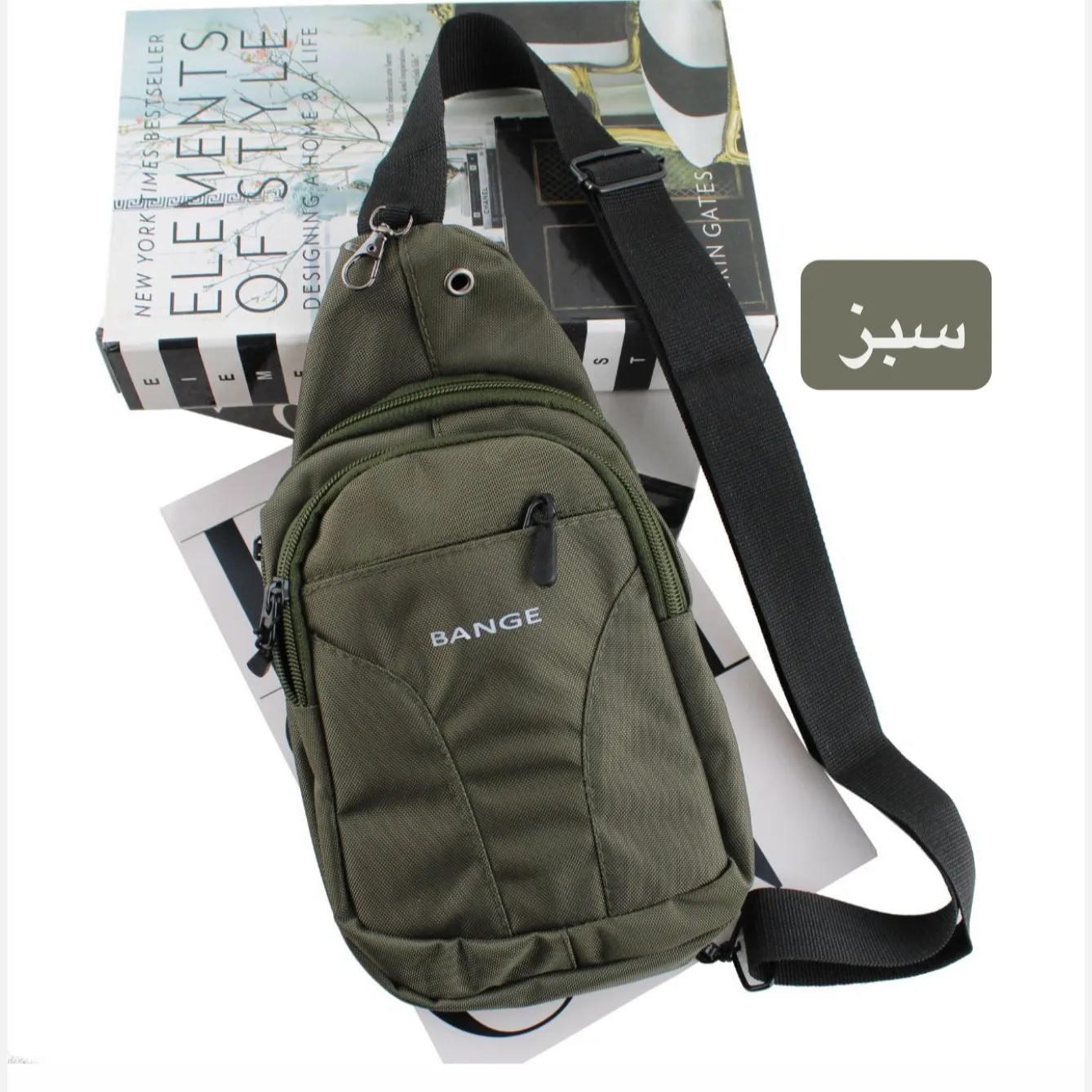 کیف دوشی اسپرت مردانه پارچه ای با بند بلند و سه جیب بیرونی - Image 9