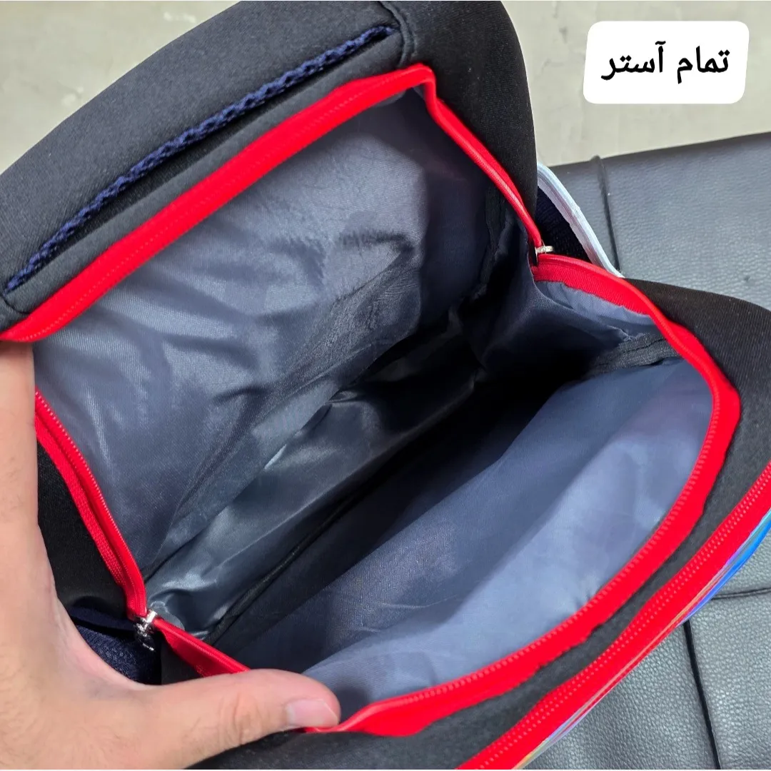 کوله پشتی مدرسه پسرانه مقطع ابتدایی سه خانه ضدتعریق طرح عکسدار - Image 20