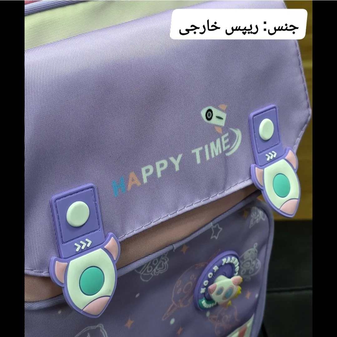 کوله پشتی ابتدایی دخترانه ضد آب ریپس وارداتی مناسب کلاس اول تا چهارم طبی و ضد تعریق - Image 10